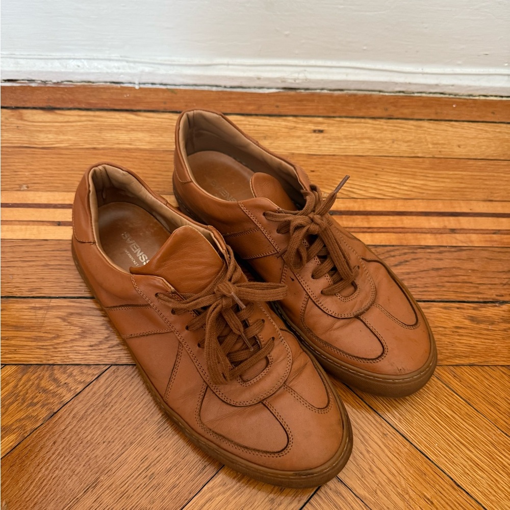 Svensson Men's Brown Leather Sneakers